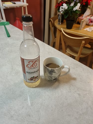 Customer photo review of Hazelnut Coffee Syrup