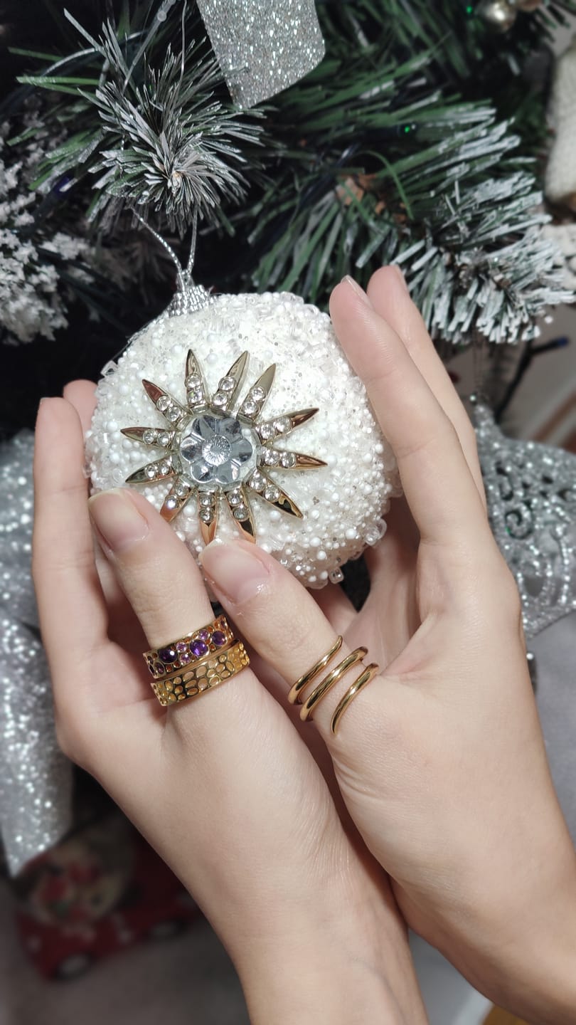 Customer photo review of Amethyst Lattice Band Ring
