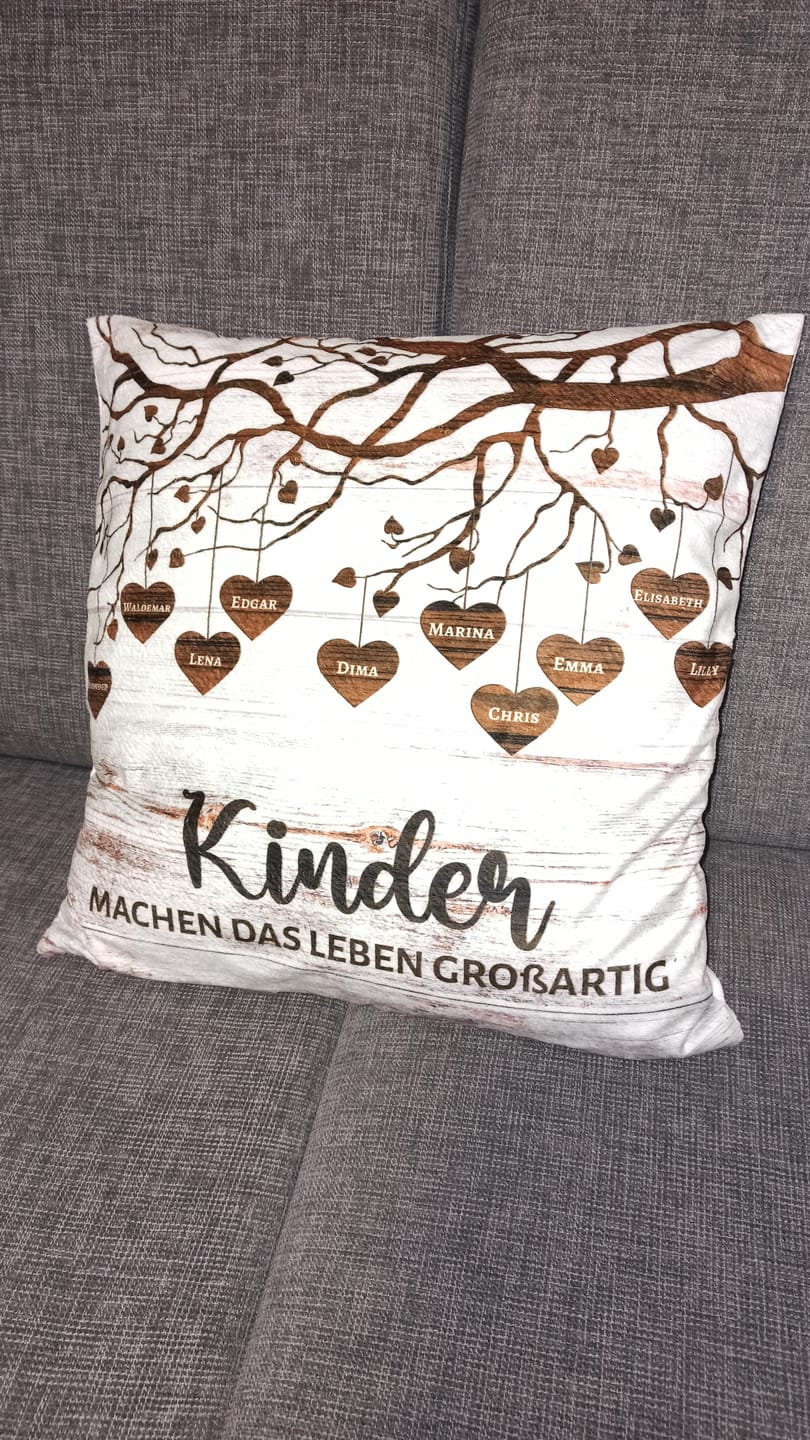Customer photo review of Meine Enkelkinder - Großeltern-Kissen