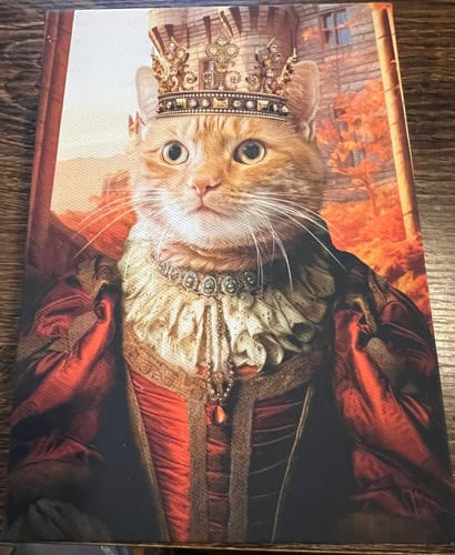 Customer photo review of The Fearless Queen – Custom Pet Canvas