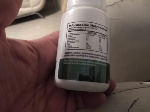 Customer photo review of L-Citrulina con L-Arginina 950mg por porción - 100 Cápsulas