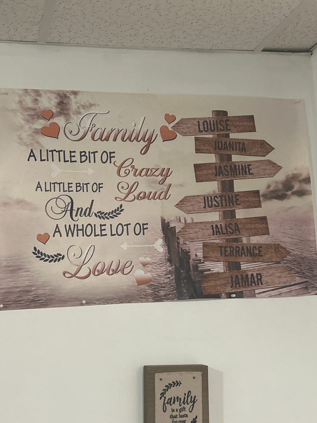 Customer photo review of Family A Little Bit Of Crazy - Personalized Canvas - Gift For Family