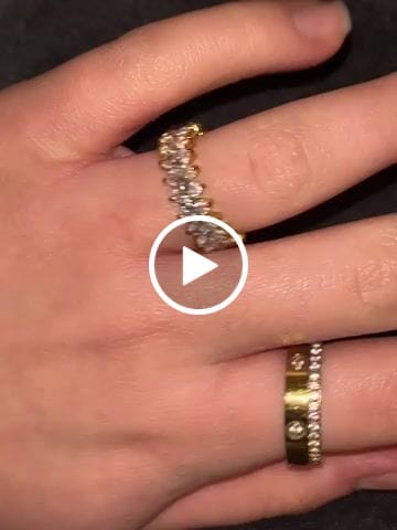 Customer video review of Sparkle Deluxe Ring | 18K vergoldet