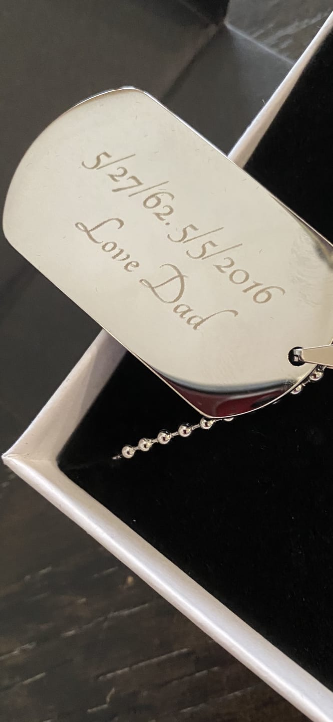 Customer photo review of To My Son - Love Tag - SS426-DT