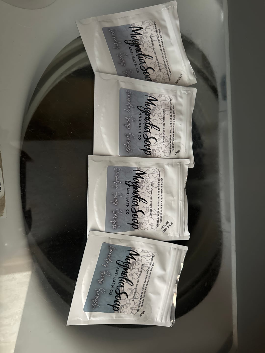Customer photo review of LAUNDRY SOAP SAMPLER 4 Pack