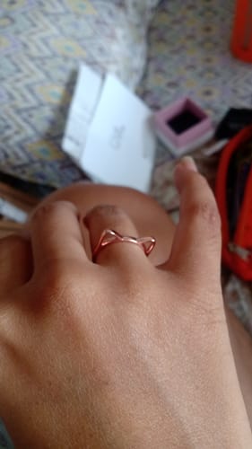 Customer photo review of Rose Gold Kitty Ring