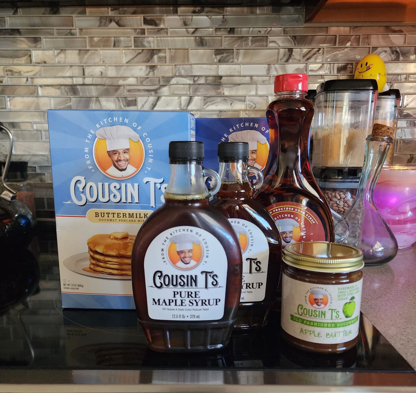 Customer photo review of Cousin T's Maple Syrup & Pancake Mix Bundle