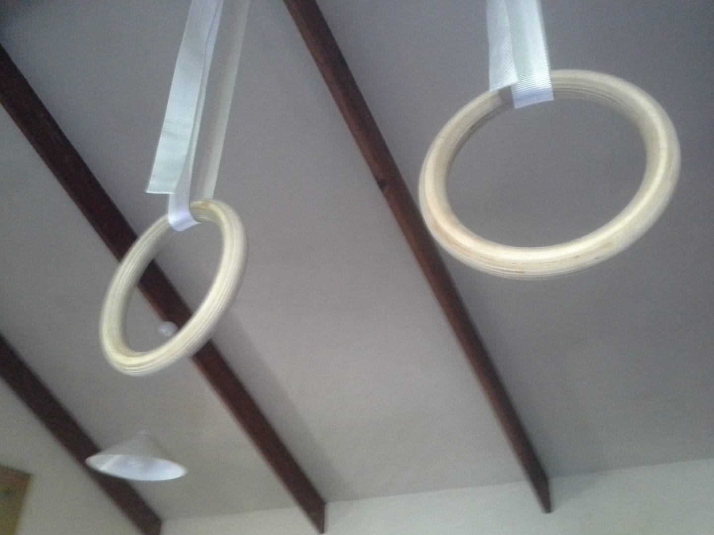 Customer photo review of Wooden Gymnastic Rings Set (White)