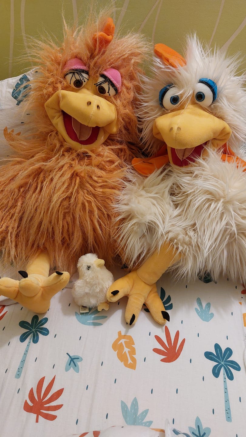Customer photo review of Herta la Poule Marionnette