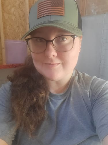 Customer photo review of Star Spangled Banner Tan Leather Patch Hat