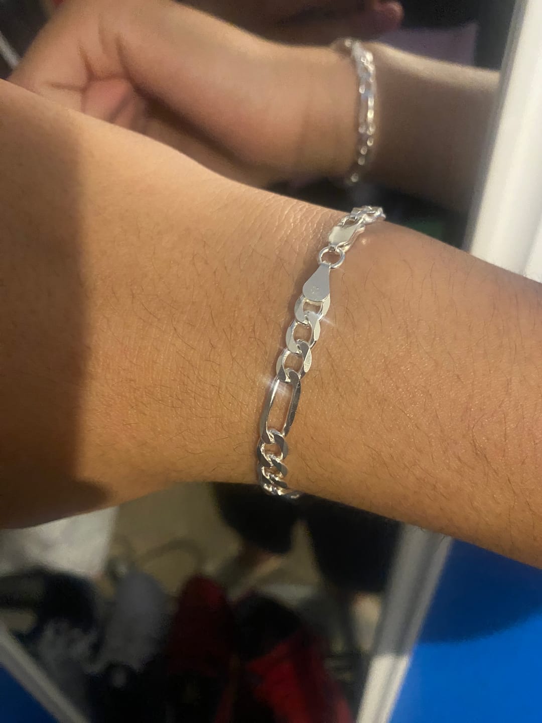 Customer photo review of SILVER FIGARO BRACELET