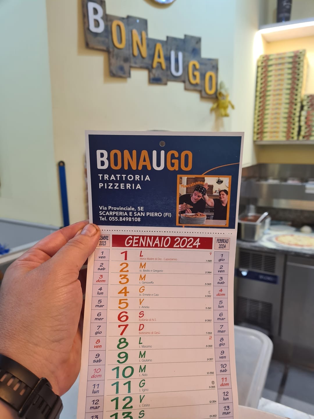 Customer photo review of Calendario Slim
