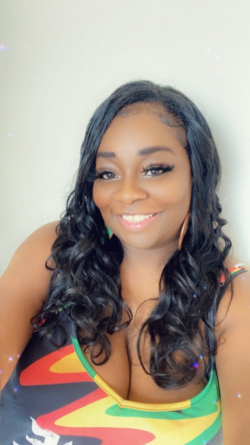 Customer photo review of Seamless Clip In Hair Extensions Body Wave