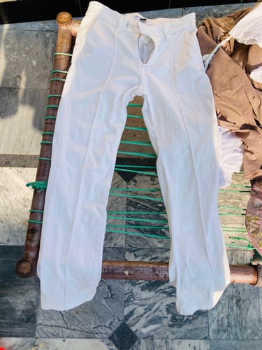 Customer photo review of Formal White Pleat Pant