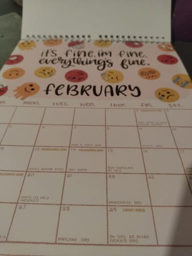 Customer photo review of HERE WE FUCKING GO AGAIN 2024 CALENDAR