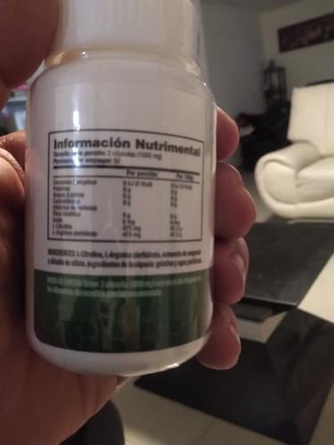 Customer photo review of L-Citrulina con L-Arginina 950mg por porción - 100 Cápsulas