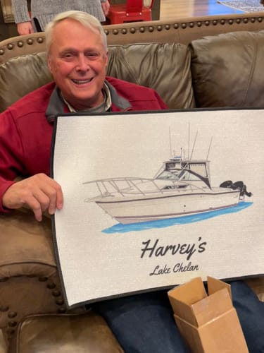 Customer photo review of Custom Digital Boat Artwork