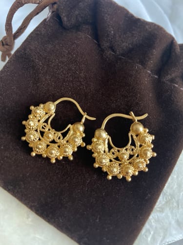 Customer photo review of Fatima Creolla Earrings