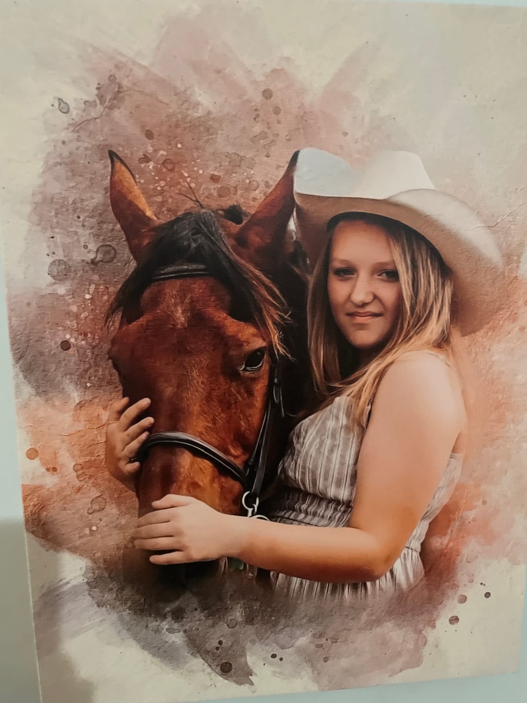 Customer photo review of Personalized Horse portrait
