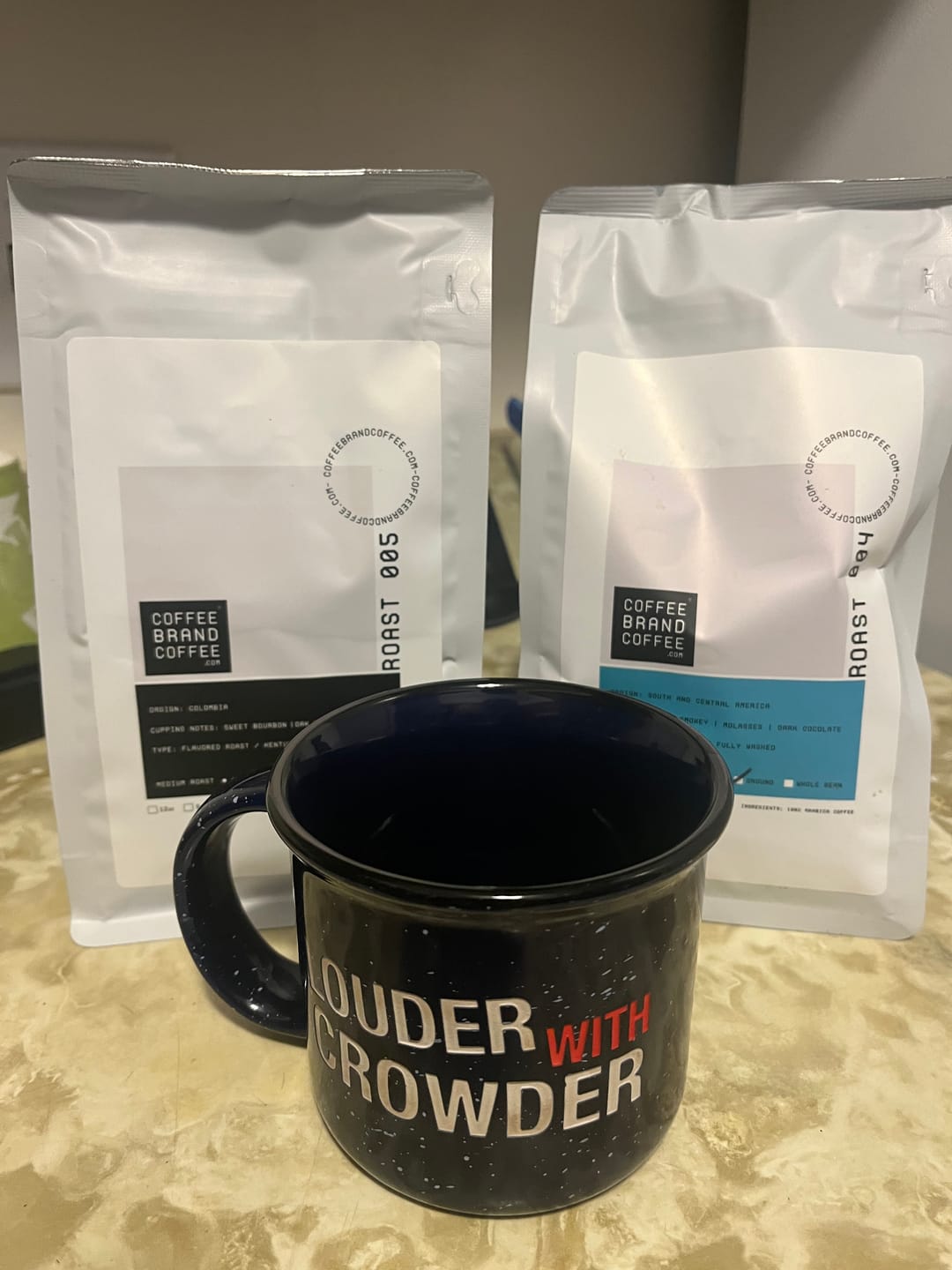 Customer photo review of Bourbon Flavored Coffee
