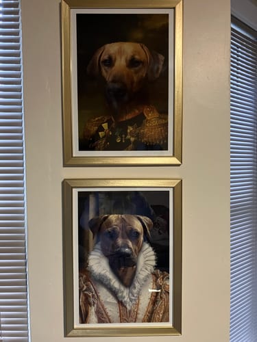 Customer photo review of The Princess - Custom Vintage Pet Portrait