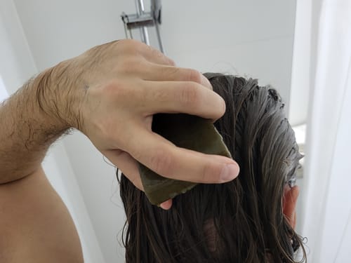 Customer photo review of 3% Herbal-Love Haarseife (Einstiegs-Haarseife/Alle Haartypen)