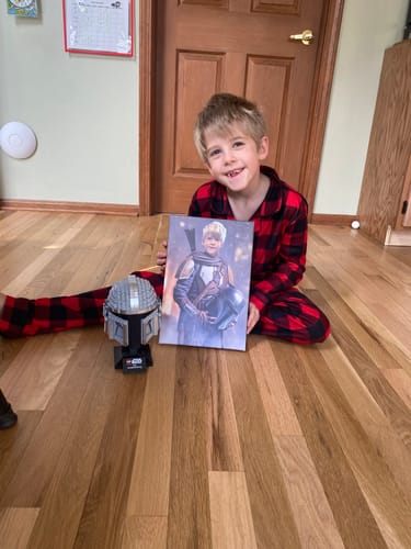 Customer photo review of The Mandalorian - Custom Portrait