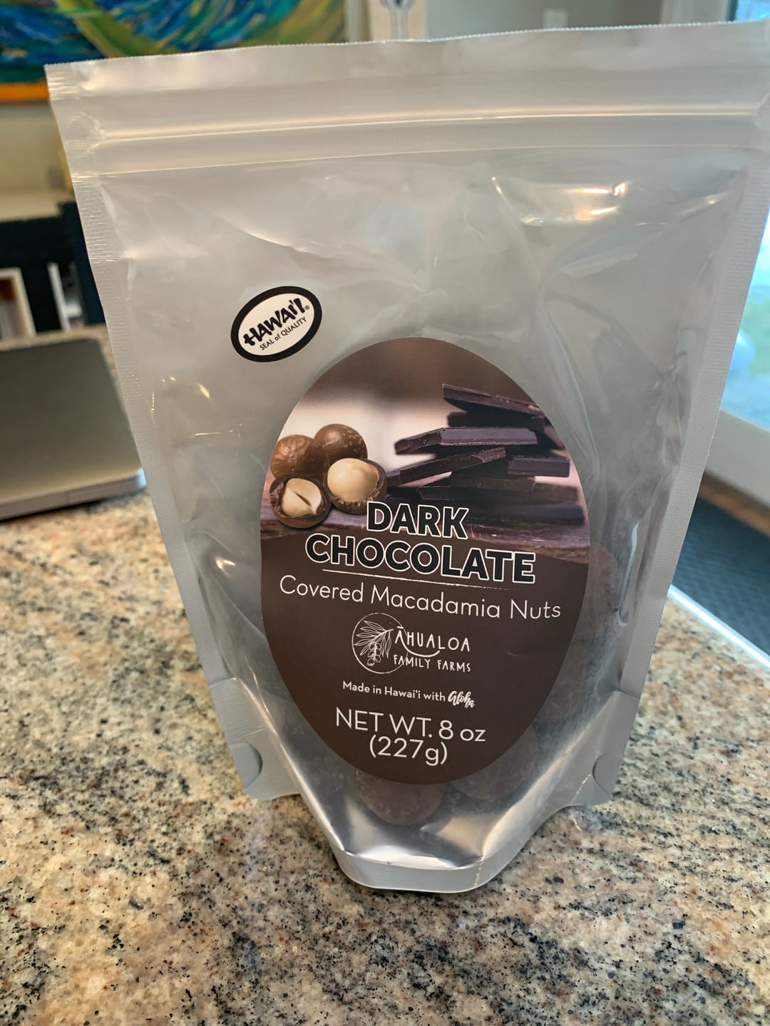 Customer photo review of Dark Chocolate Macadamia Nuts