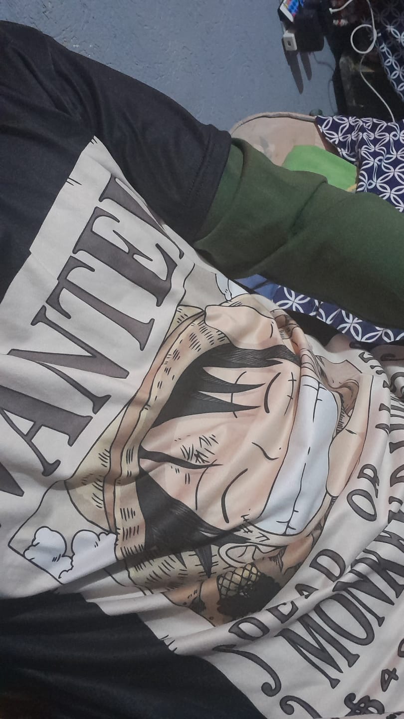 Customer photo review of Playera Pijama One Piece Recompensa Luffy