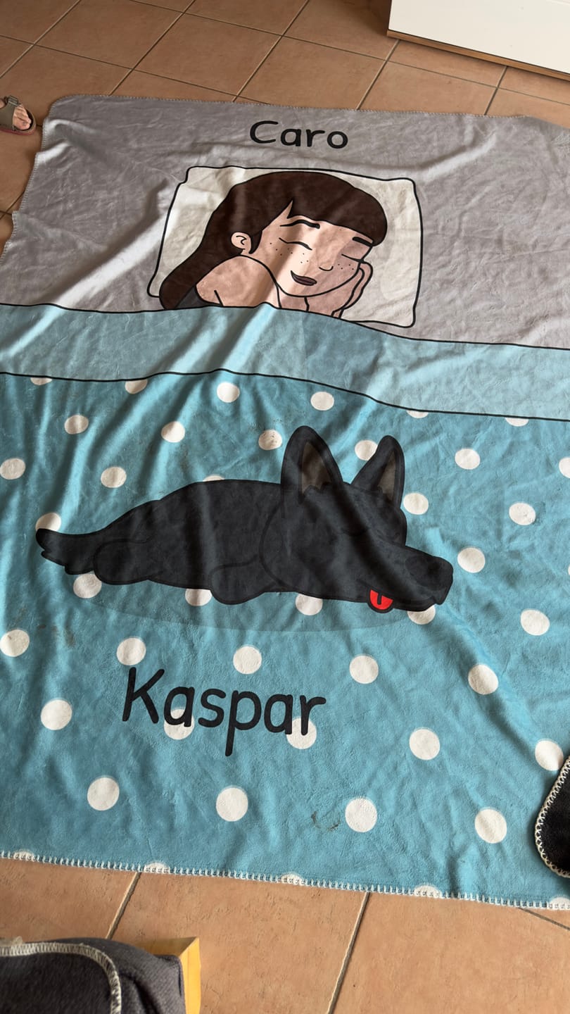 Customer photo review of Kuschelzeit mit Fellnasen Single - Individuelle Decke