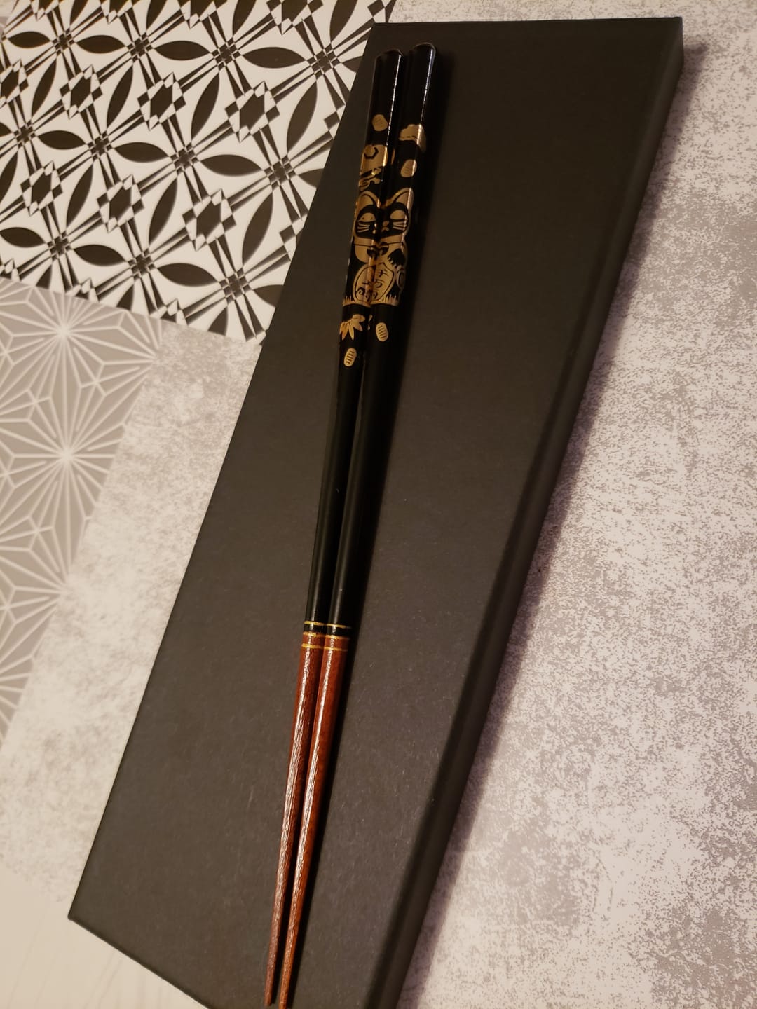 Customer photo review of Paire de Baguettes Maneki Neko