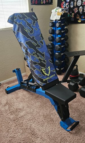 Customer photo review of Antibacterial Gym Towel: Hybrid Azure Blue