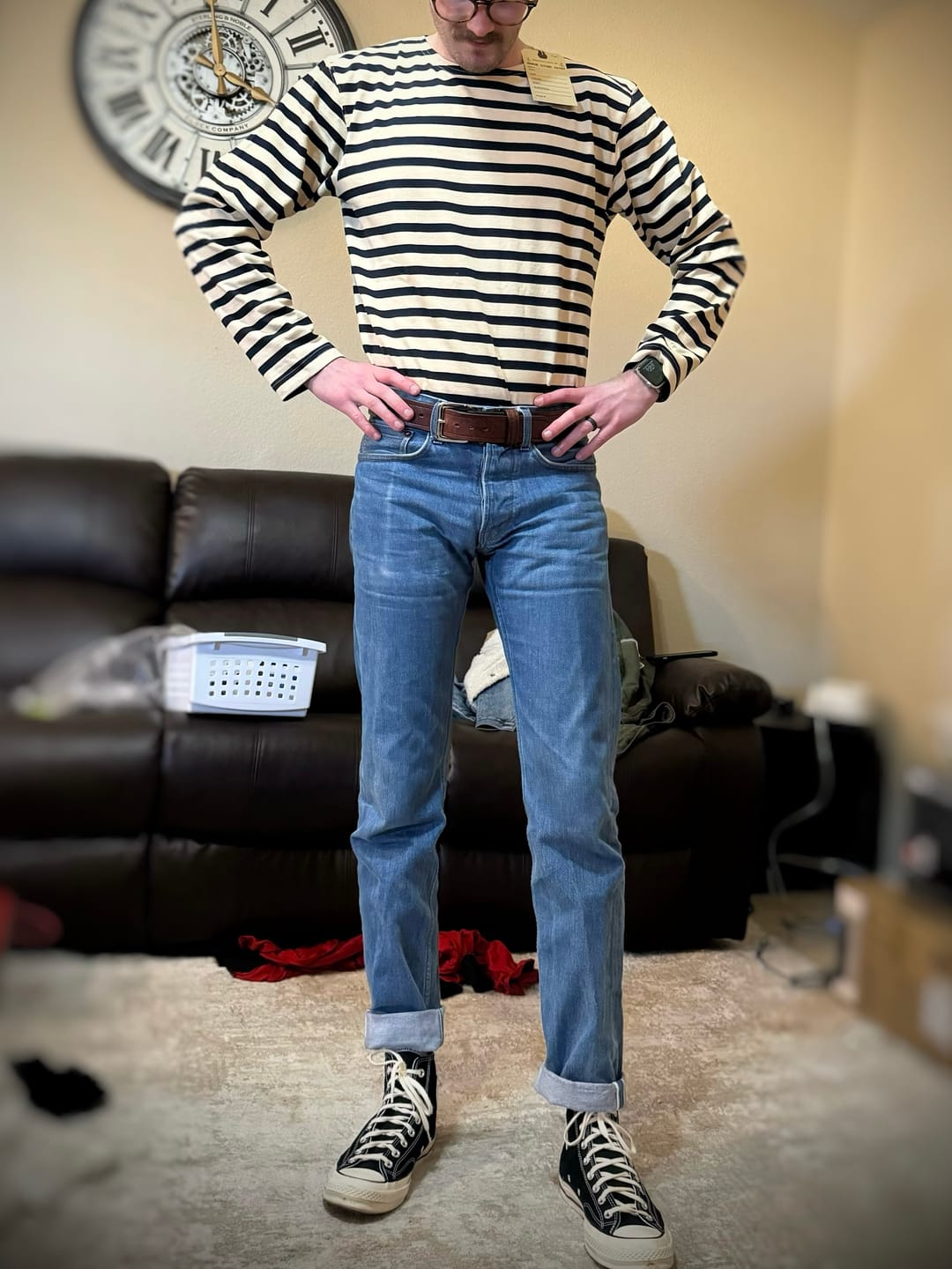 Customer photo review of Breton Stripe Long Sleeve T-Shirt