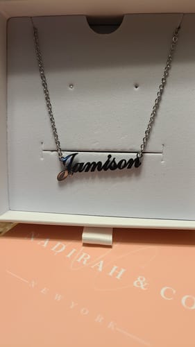 Customer photo review of Personalized Name Necklace