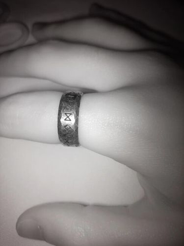 Customer photo review of Muscle Viking Rune Ring
