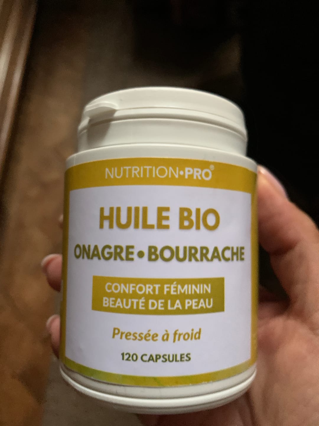 Customer photo review of HUILE D'ONAGRE/BOURRACHE BIO - 120 CAPSULES