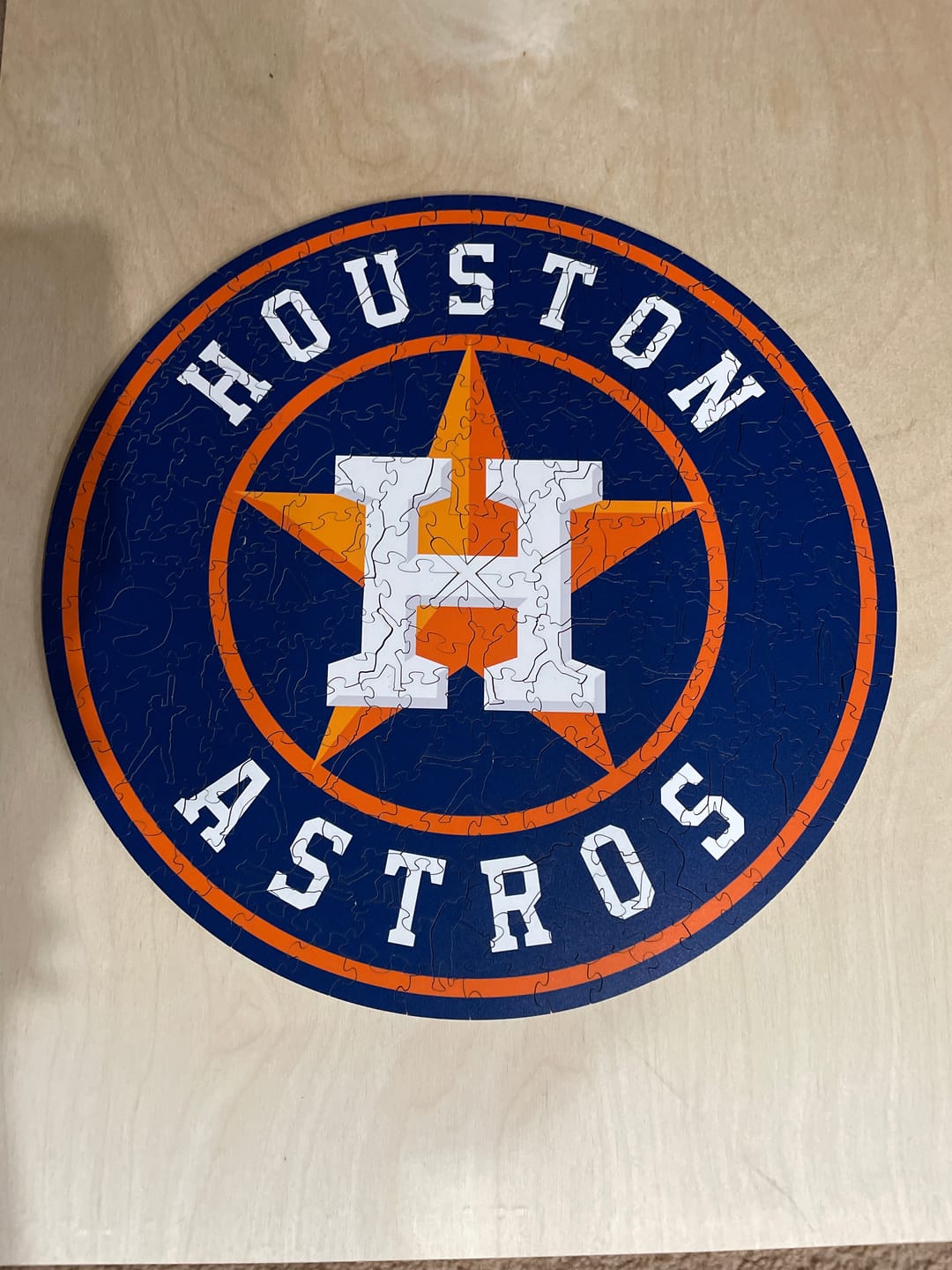Customer photo review of Houston Astros™ - Wooden Puzzle