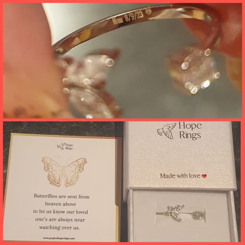 Customer photo review of Butterfly From Heaven Ring