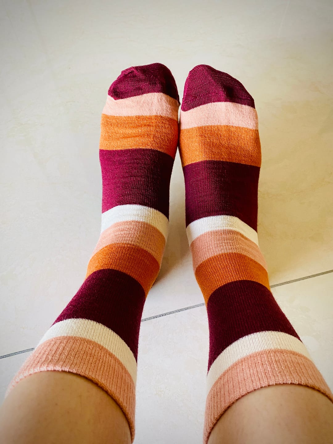 Customer photo review of Suojassa merino wool striped 美麗諾羊毛襪
