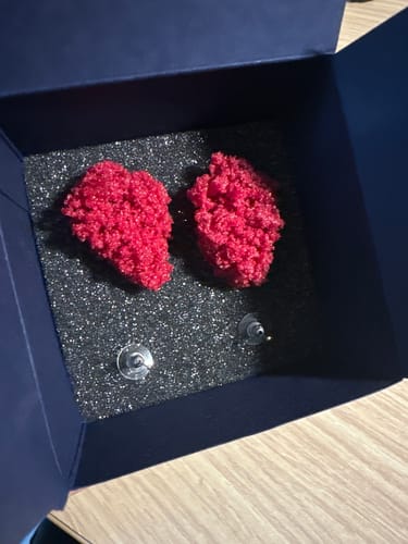 Customer photo review of Sugar Earrings - Bordeaux