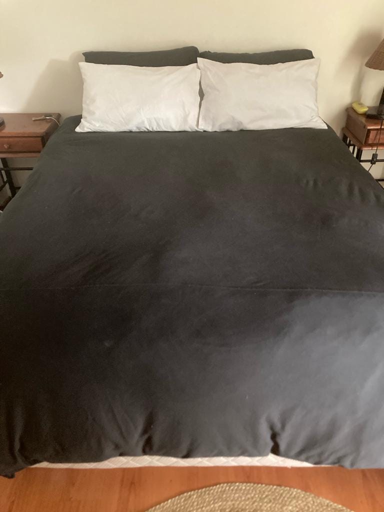 Customer photo review of Deep Charcoal Duvet Cover Set