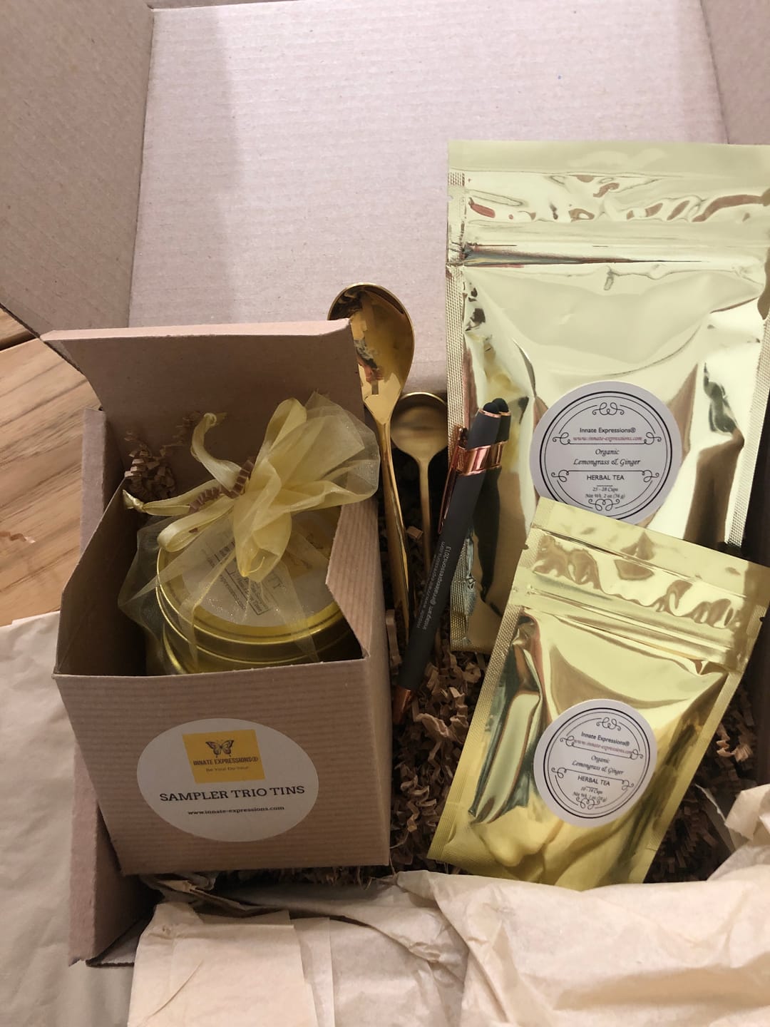 Customer photo review of Signature Candles Sampler Trio Tins