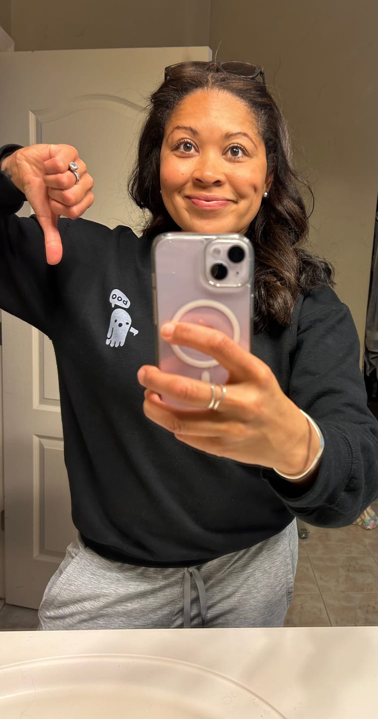 Customer photo review of Boo Ghost (Left Chest)