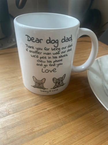Customer photo review of Dear Dog Pawrent - Personalised mug