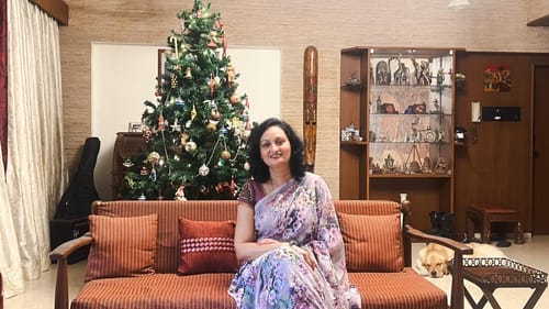 Customer photo review of Multicolour Digital Printed Georgette Saree