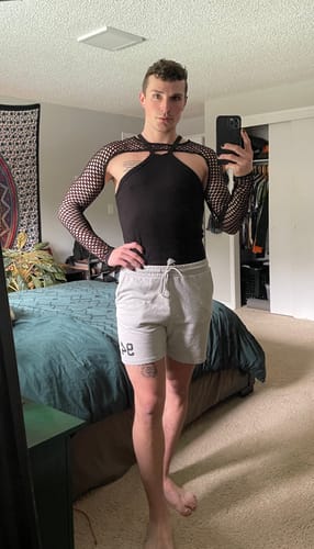 Customer photo review of Mens Mesh Vest Set SKUI97866