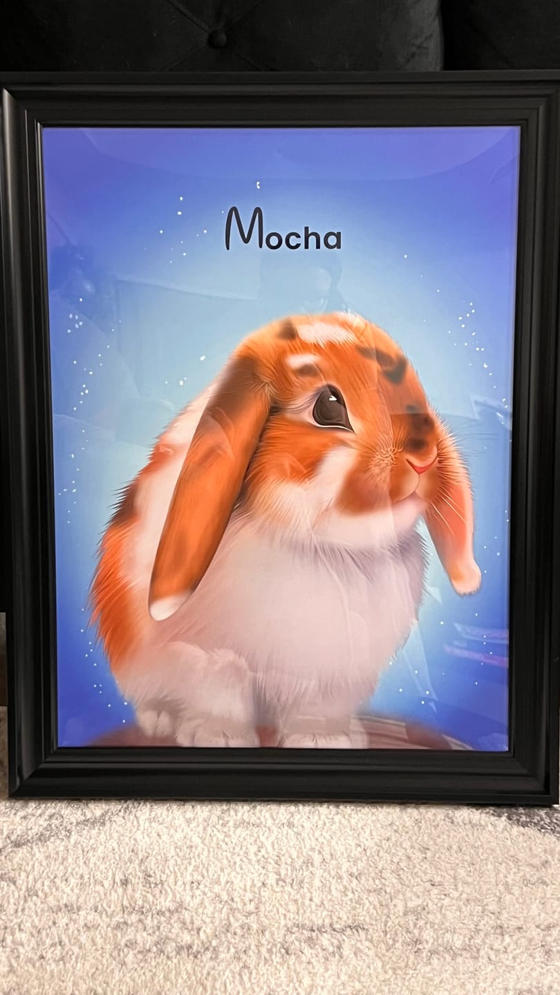 Customer photo review of Custom Pet Portrait