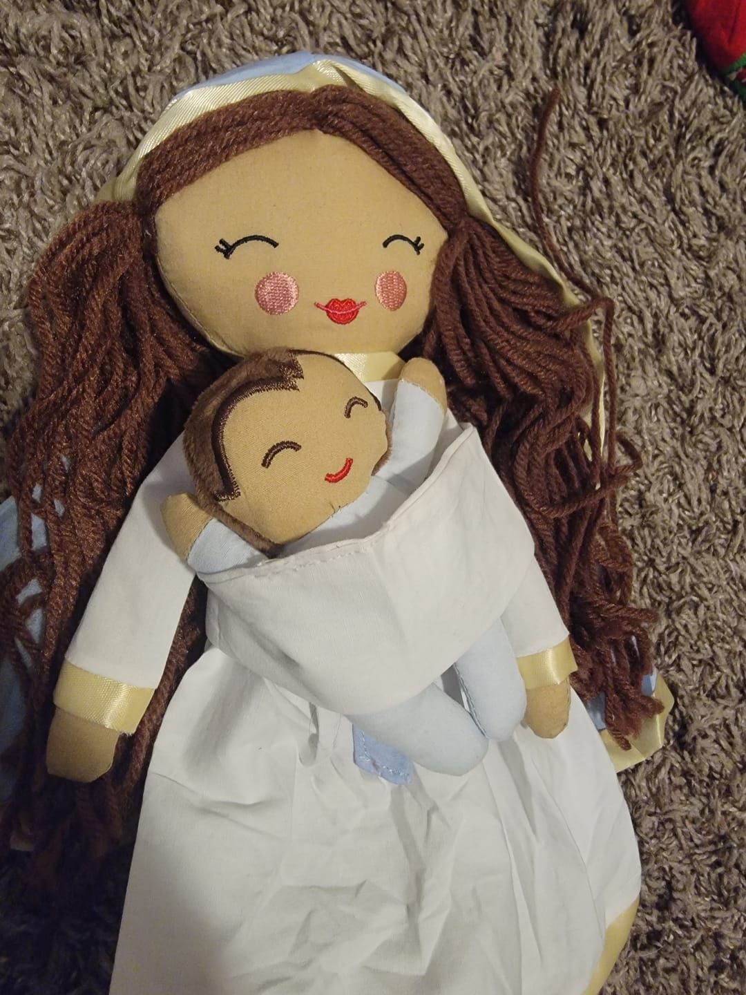 Customer photo review of Baby Jesus Rag Doll & Wrap Carrier Set