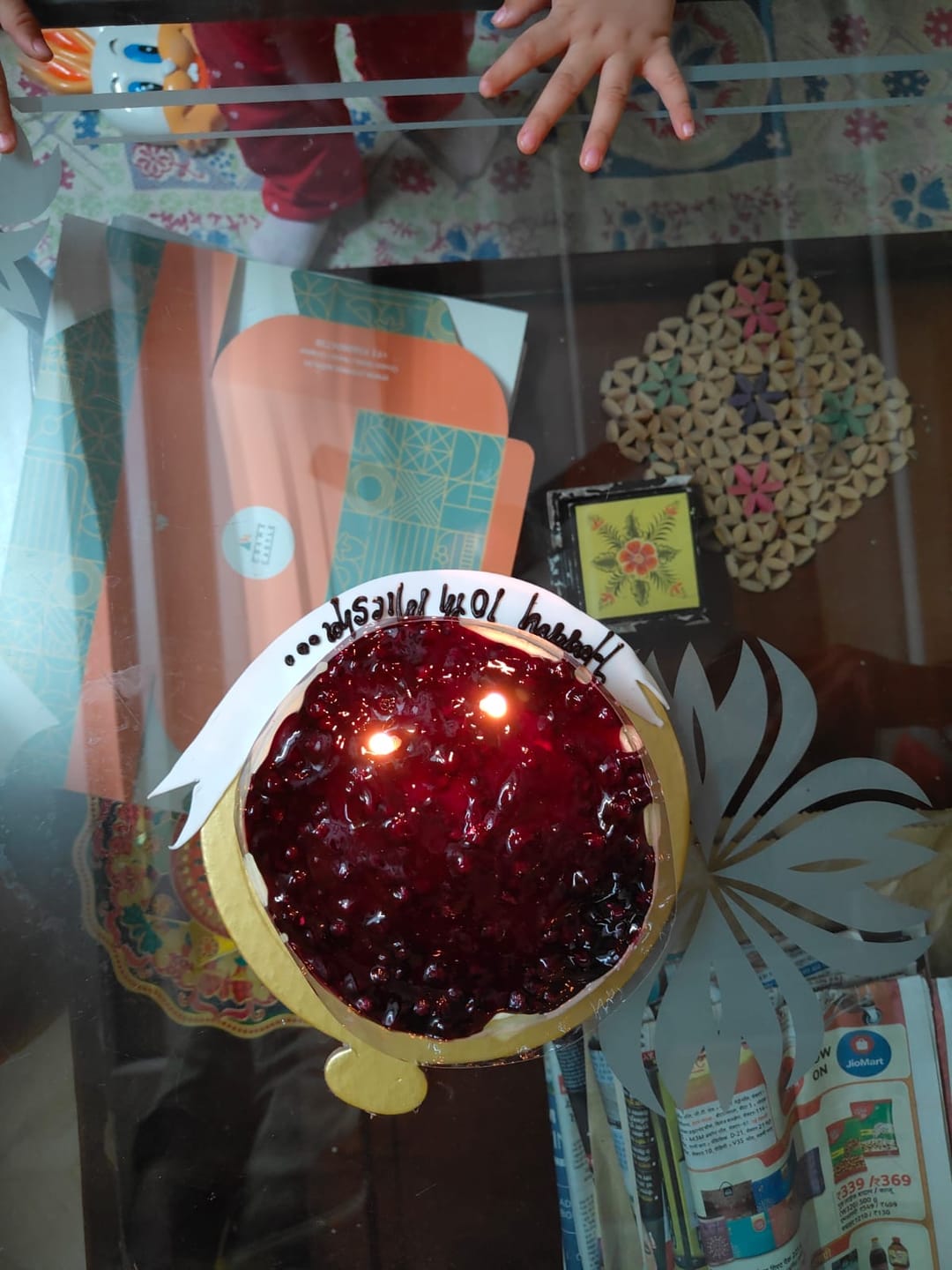Customer photo review of Blueberry Baked Cheesecake