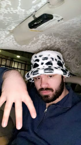 Customer photo review of Fluffy Law Bucket Hat